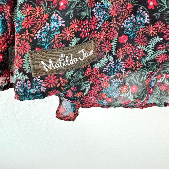 Matilda Jane Womens Carol Blouse Top Size XL Embroidered Floral Flowy Red - Picture 7 of 8